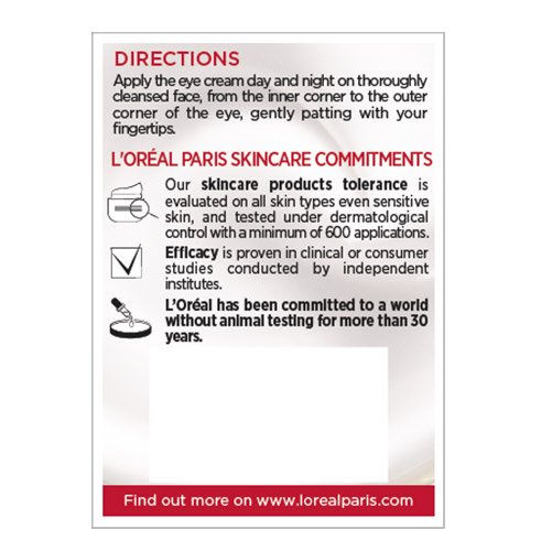 Face Care Eye Cream Revitalift Side Produktbillede